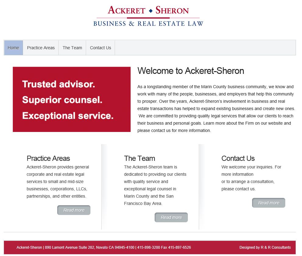 Ackeret & Sheron Homepage