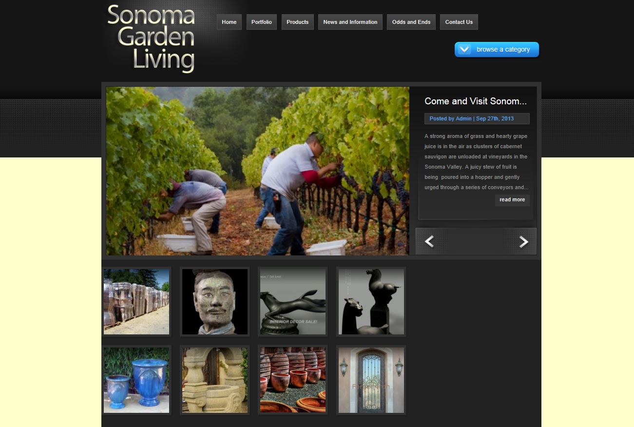 Sonoma Garden Living Homepage